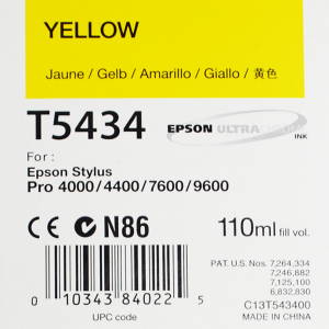 Epson T5434 (C13T543400) - Cartouche d'encre Jaune 110ml