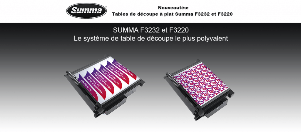table de découpe à plat summa f3232 et f3220